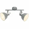 Luminaires Globo Lighting Spot de plafond Globo Gerda Gris, 2 lumières* Spots Et Projecteurs