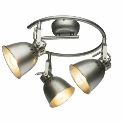 Luminaires Globo Lighting Spot de plafond Globo Hernan Gris, Argenté, 3 lumières* Spots Et Projecteurs