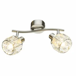 Lampe Turque-Luminaires Globo Lighting Spot de plafond Globo Kris Nickel mat, 2 lumières