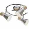 Luminaires Globo Lighting Spot de plafond Globo Nickel mat, 3 lumières* Spots Et Projecteurs