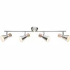 Luminaires Globo Lighting Spot de plafond Globo Nickel mat, 4 lumières* Spots Et Projecteurs
