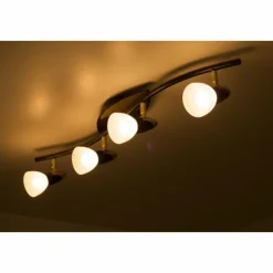 Luminaires Globo Lighting Spot de plafond Globo Novara Or, Rouille, 4 lumières