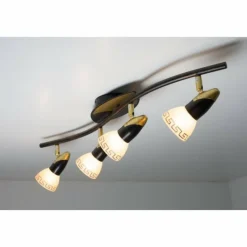 Luminaires Globo Lighting Spot de plafond Globo Novara Or, Rouille, 4 lumières