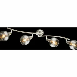 Luminaires Globo Lighting Spot de plafond Globo ROMAN LED Nickel mat, 4 lumières