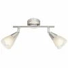 Luminaires Globo Lighting Spot de plafond Globo Tadeus I Nickel mat, 2 lumières* Spots Et Projecteurs