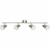 Luminaires Globo Lighting Spot de plafond Globo Texas Nickel mat, 4 lumières* Spots Et Projecteurs