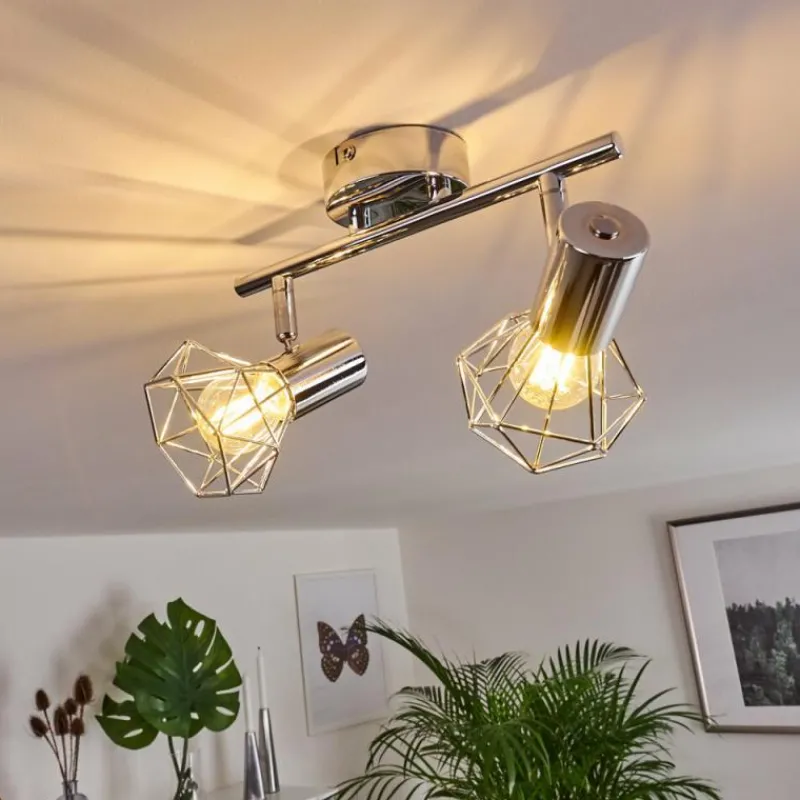 hofstein Spot de plafond Globo Xara Chrome, 2 lumières