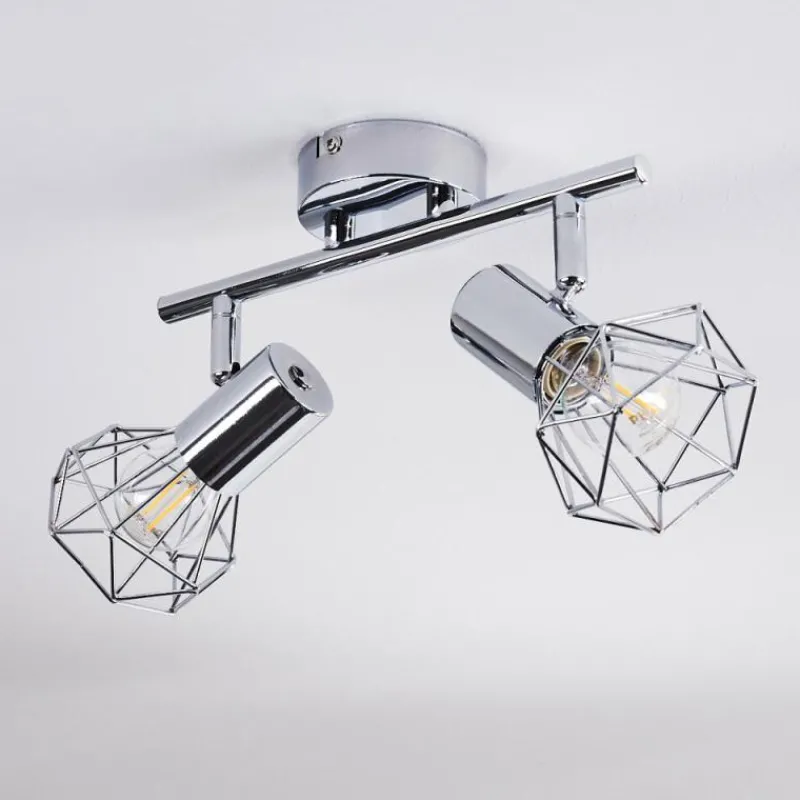 hofstein Spot de plafond Globo Xara Chrome, 2 lumières