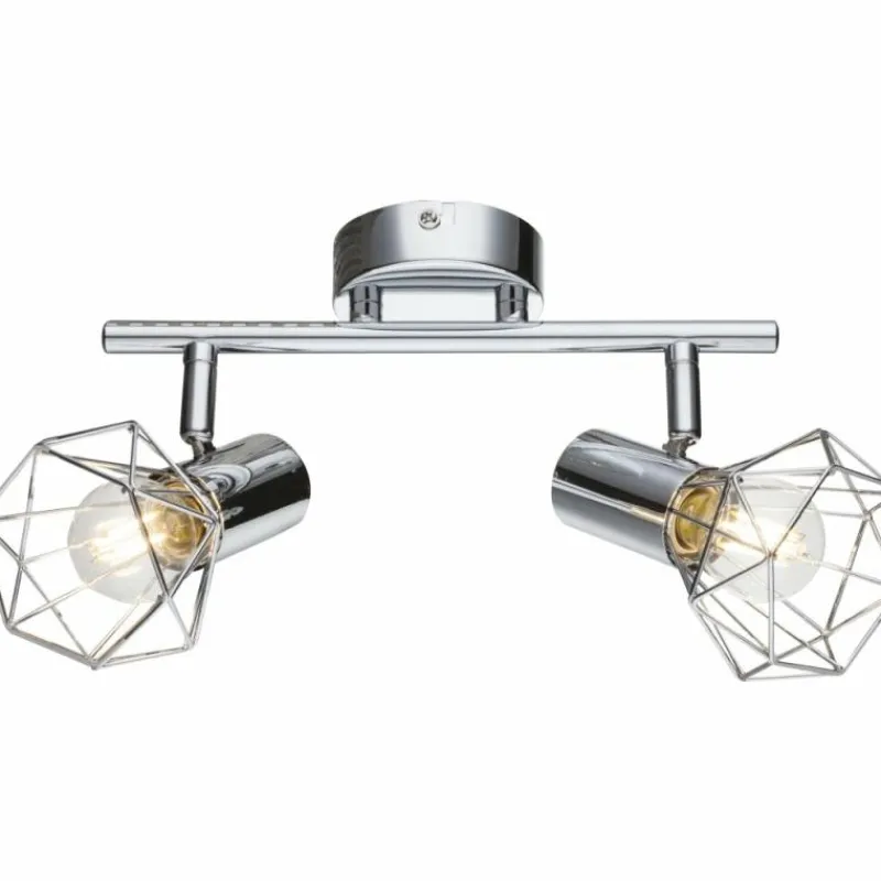 Luminaires Globo Lighting Spot de plafond Globo Xara I Chrome, 2 lumières* Spots Et Projecteurs