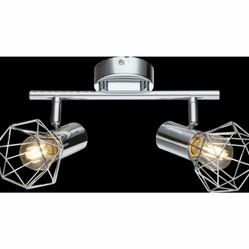 Luminaires Globo Lighting Spot de plafond Globo Xara I Chrome, 2 lumières* Spots Et Projecteurs
