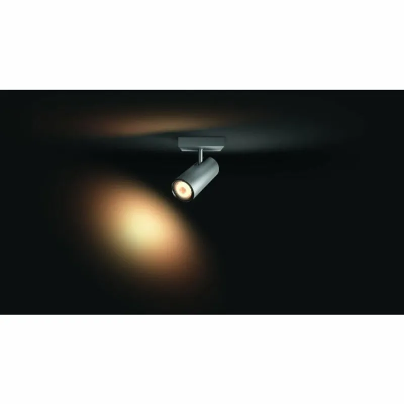 Luminaires Philips Spot de plafond, kit de base Philips Hue Ambiance White Buratto Argenté, 1 lumière, Télécommandes