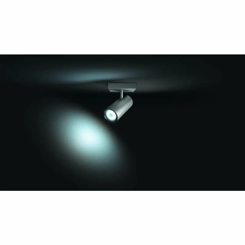 Luminaires Philips Spot de plafond, kit de base Philips Hue Ambiance White Buratto Argenté, 1 lumière, Télécommandes