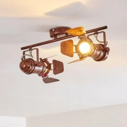 hofstein Spot de plafond Lichinga Rouille, 2 lumières* Spots Et Projecteurs