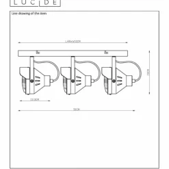 Lampes Industrielles-Luminaires Lucide Spot de plafond Lucide CICLETA Noir, 3 lumières