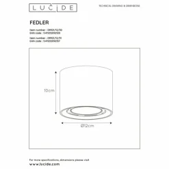 Luminaires Lucide Spot de plafond Lucide FEDLER Noir, 1 lumière* Downlights