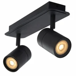 Lampes Industrielles-Luminaires Lucide Spot de plafond Lucide LENNERT LED Noir, 2 lumières