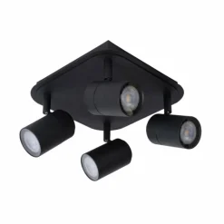 Lampes Industrielles-Luminaires Lucide Spot de plafond Lucide LENNERT LED Noir, 4 lumières