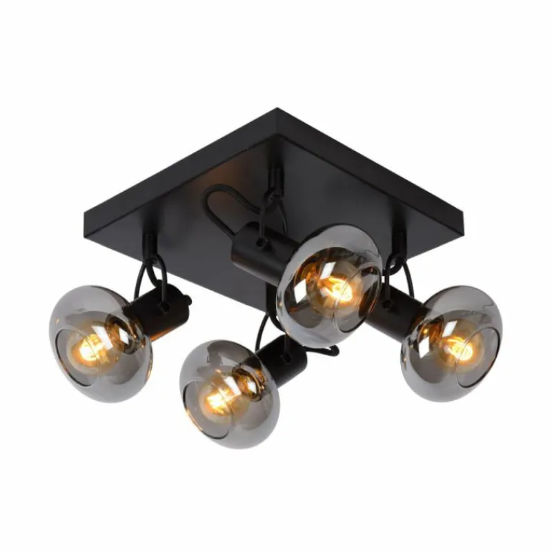 Luminaires Lucide Spot de plafond Lucide MADEE Noir, 4 lumières