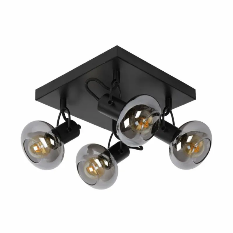 Luminaires Lucide Spot de plafond Lucide MADEE Noir, 4 lumières