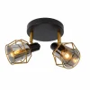 Lampes Vintages & Rétros-Luminaires Lucide Spot de plafond Lucide NILA Noir, 2 lumières