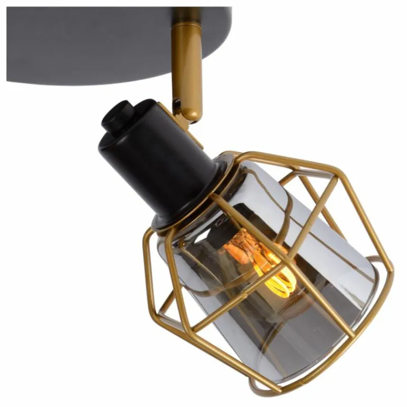 Lampes Vintages & Rétros-Luminaires Lucide Spot de plafond Lucide NILA Noir, 3 lumières