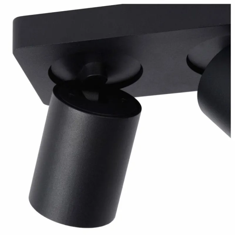 Luminaires Lucide Spot de plafond Lucide NIGEL LED Noir, 2 lumières* Éclairage Led
