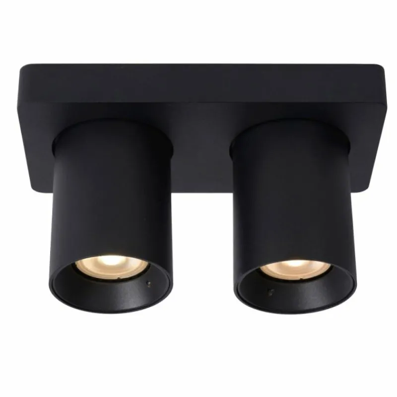 Luminaires Lucide Spot de plafond Lucide NIGEL LED Noir, 2 lumières* Éclairage Led