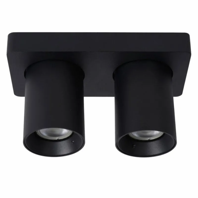 Luminaires Lucide Spot de plafond Lucide NIGEL LED Noir, 2 lumières* Éclairage Led