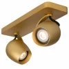 Lampes Dorées-Luminaires Lucide Spot de plafond Lucide PRESTON LED Or, Laiton, 2 lumières