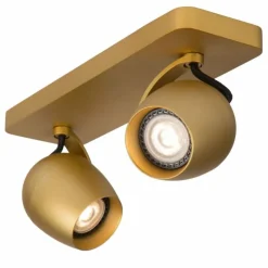 Lampes Dorées-Luminaires Lucide Spot de plafond Lucide PRESTON LED Or, Laiton, 2 lumières