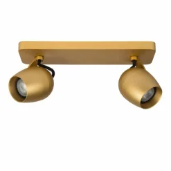 Lampes Dorées-Luminaires Lucide Spot de plafond Lucide PRESTON LED Or, Laiton, 2 lumières