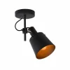 Lampes Industrielles-Luminaires Lucide Spot de plafond Lucide QUINNY Noir, 1 lumière