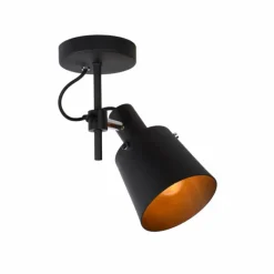 Lampes Industrielles-Luminaires Lucide Spot de plafond Lucide QUINNY Noir, 1 lumière