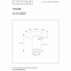 Luminaires Lucide Spot de plafond Lucide TAYLOR LED Noir, 1 lumière* Éclairage Led