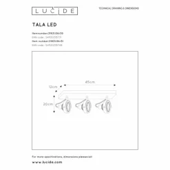 Luminaires Lucide Spot de plafond Lucide TALA LED Noir, 3 lumières* Éclairage Led