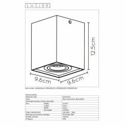 Lampes Dorées-Luminaires Lucide Spot de plafond Lucide TUBE Or, Laiton, 1 lumière