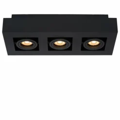Luminaires Scandinaves-Luminaires Lucide Spot de plafond Lucide XIRAX LED Noir, 3 lumières