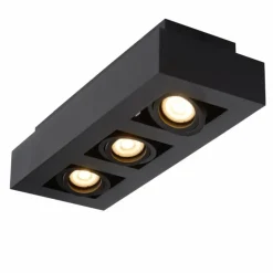 Luminaires Scandinaves-Luminaires Lucide Spot de plafond Lucide XIRAX LED Noir, 3 lumières