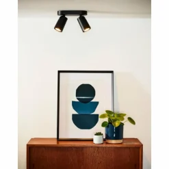 Luminaires Scandinaves-Luminaires Lucide Spot de plafond Lucide XYRUS LED Noir, 2 lumières