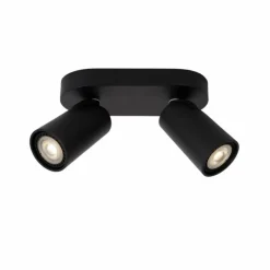 Luminaires Scandinaves-Luminaires Lucide Spot de plafond Lucide XYRUS LED Noir, 2 lumières