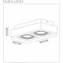 Luminaires Lucide Spot de plafond Lucide ZEFIX LED Blanc, 2 lumières* Spots Et Projecteurs