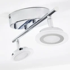 hofstein Spot de plafond Lucy LED Chrome, 2 lumières, Télécommandes, Changeur de couleurs