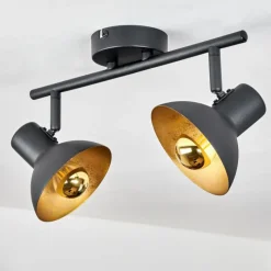 Lampes Dorées-hofstein Spot de plafond Neiden Noir doré, 2 lumières
