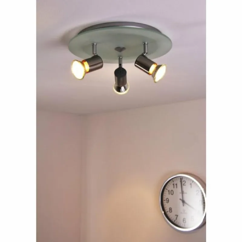 Sonstiges Spot de plafond Nickel mat, 3 lumières* Spots Et Projecteurs