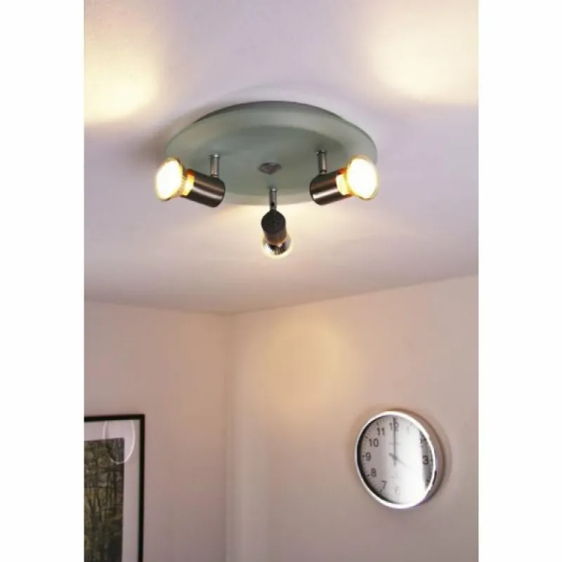 Sonstiges Spot de plafond Nickel mat, 3 lumières* Spots Et Projecteurs