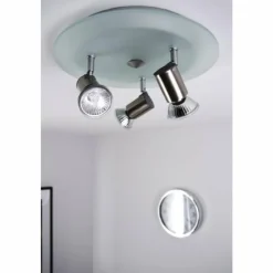 Sonstiges Spot de plafond Nickel mat, 3 lumières* Spots Et Projecteurs
