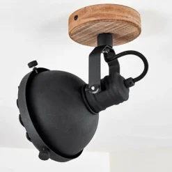Lampes Industrielles-hofstein Spot de plafond Onsala Brun, Noir, 1 lumière