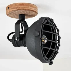 Lampes Industrielles-hofstein Spot de plafond Onsala Brun, Noir, 1 lumière