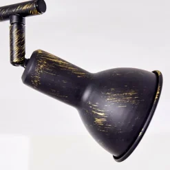 Lampes Dorées-hofstein Spot de plafond Polmak Noir doré, 2 lumières