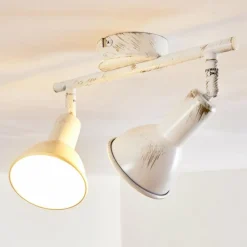 Lampes Dorées-hofstein Spot de plafond Polmak Or, Blanc, 2 lumières